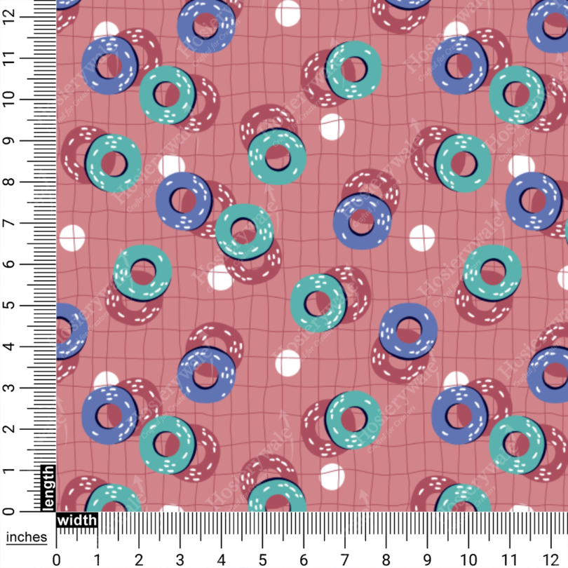 The Print Retro Rings Grid In Hosiery Fabric - Image 14