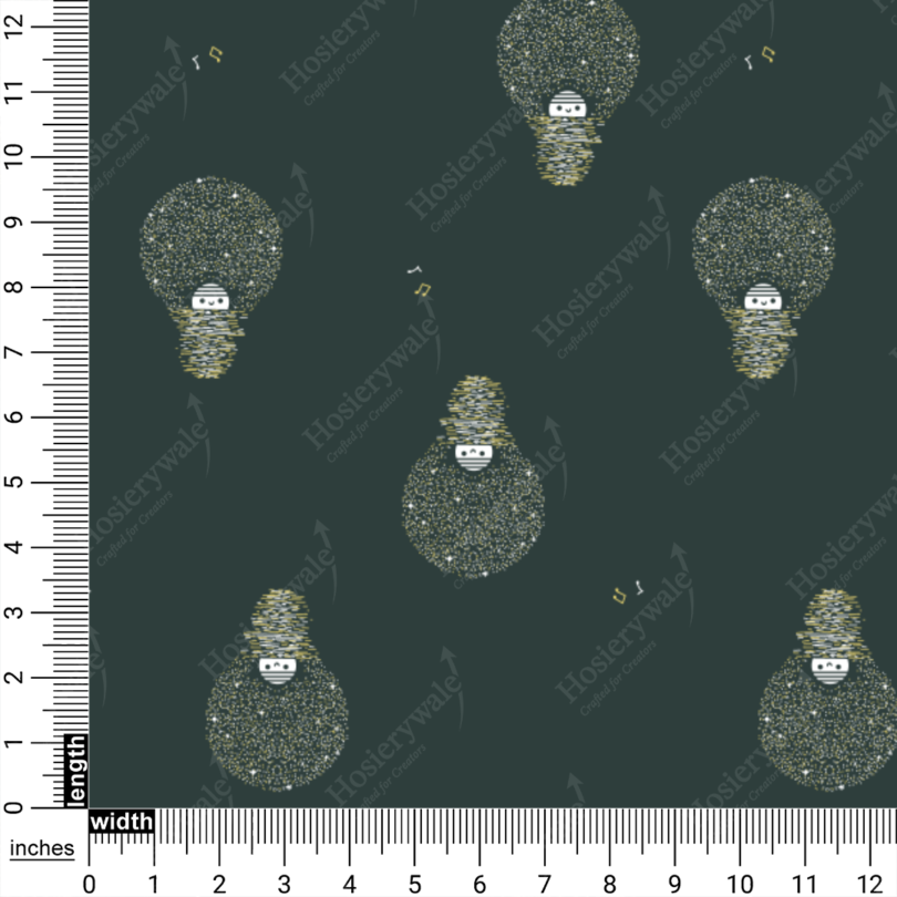 Hand-Drawn Floral Harmony Hosiery Fabric - Image 8