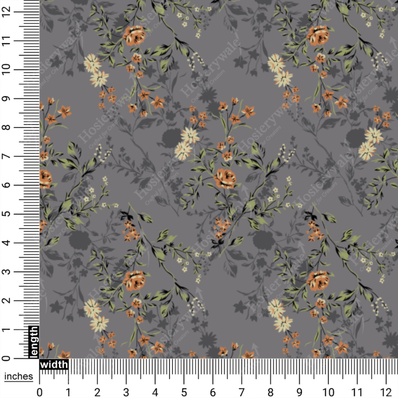 Vintage Autumn Floral Elegance Fabric - Image 14
