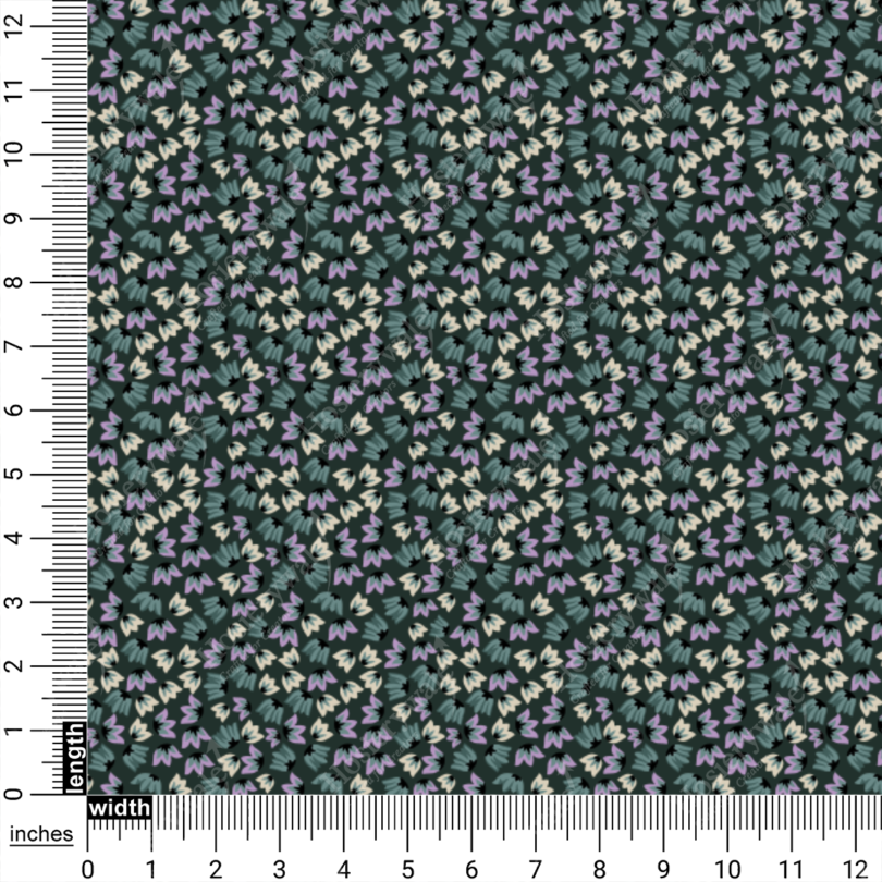 Mid-Rise Floral Print Hosiery Fabric - Image 5